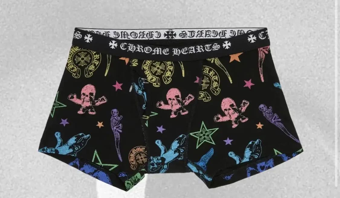 (미개봉) 크롬하츠 박서 브리프 팬티 블랙 멀티 컬러 + 쇼핑백 풀구성 상품이미지1