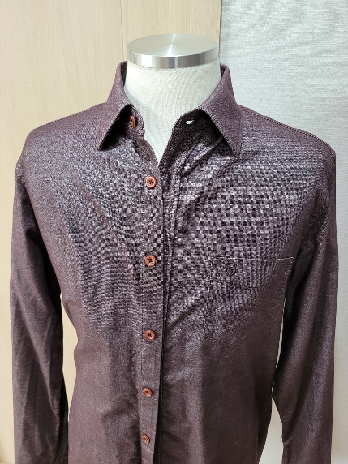 맨스타 Manstar 남자 드레스셔츠 100 버건디브라운 상품이미지2