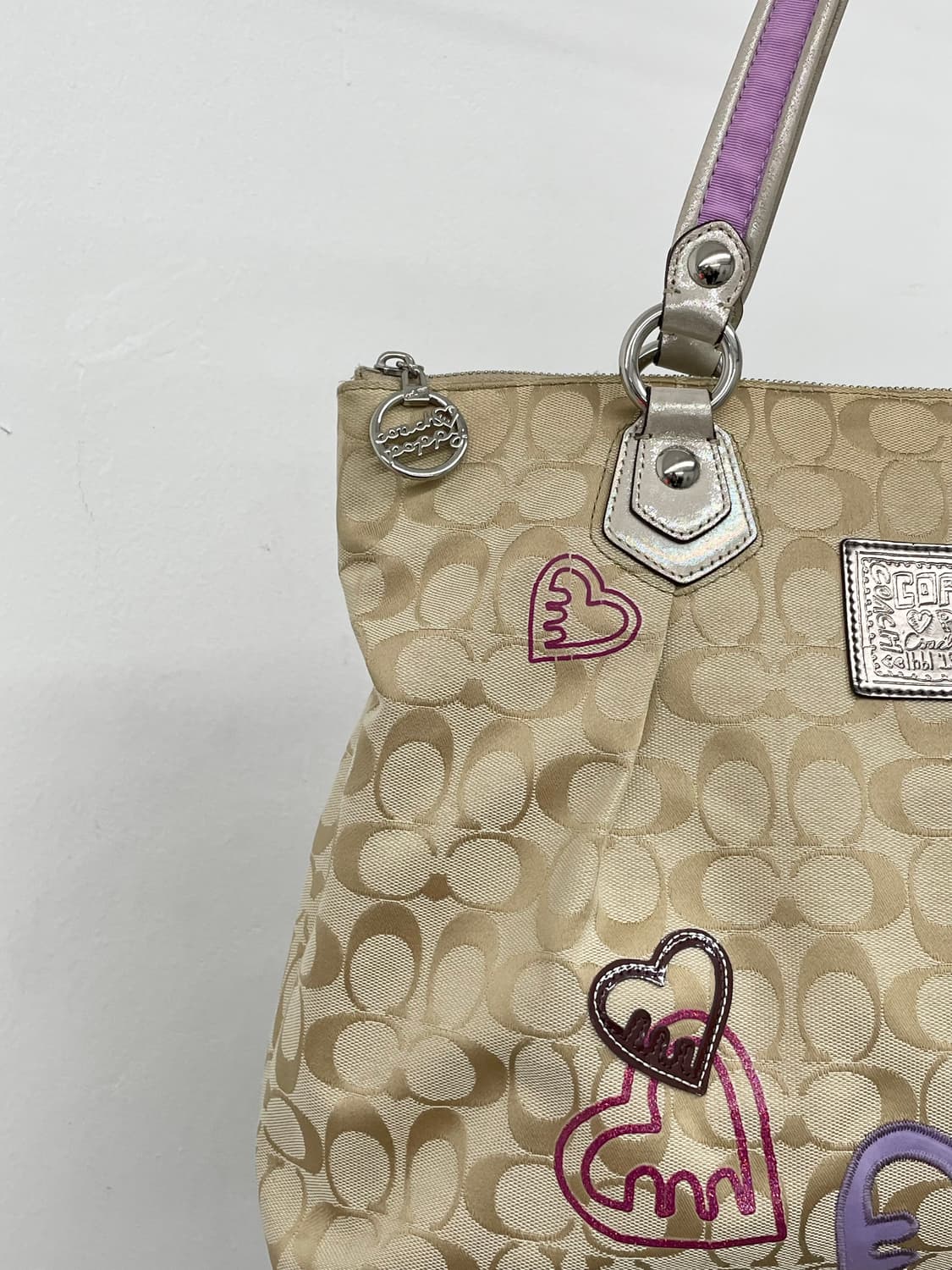 코치 자카드 자수 키링 쇼퍼백 상품이미지7