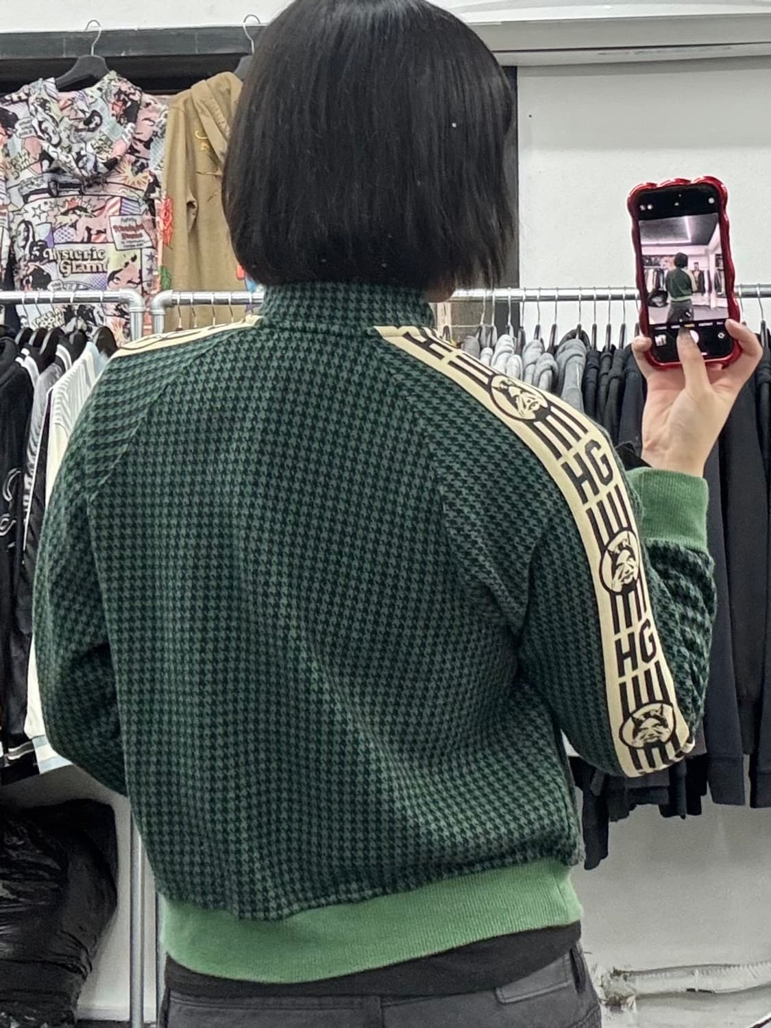 히스테릭 글래머 하우드투스 트랙 자켓 그린 상품이미지5