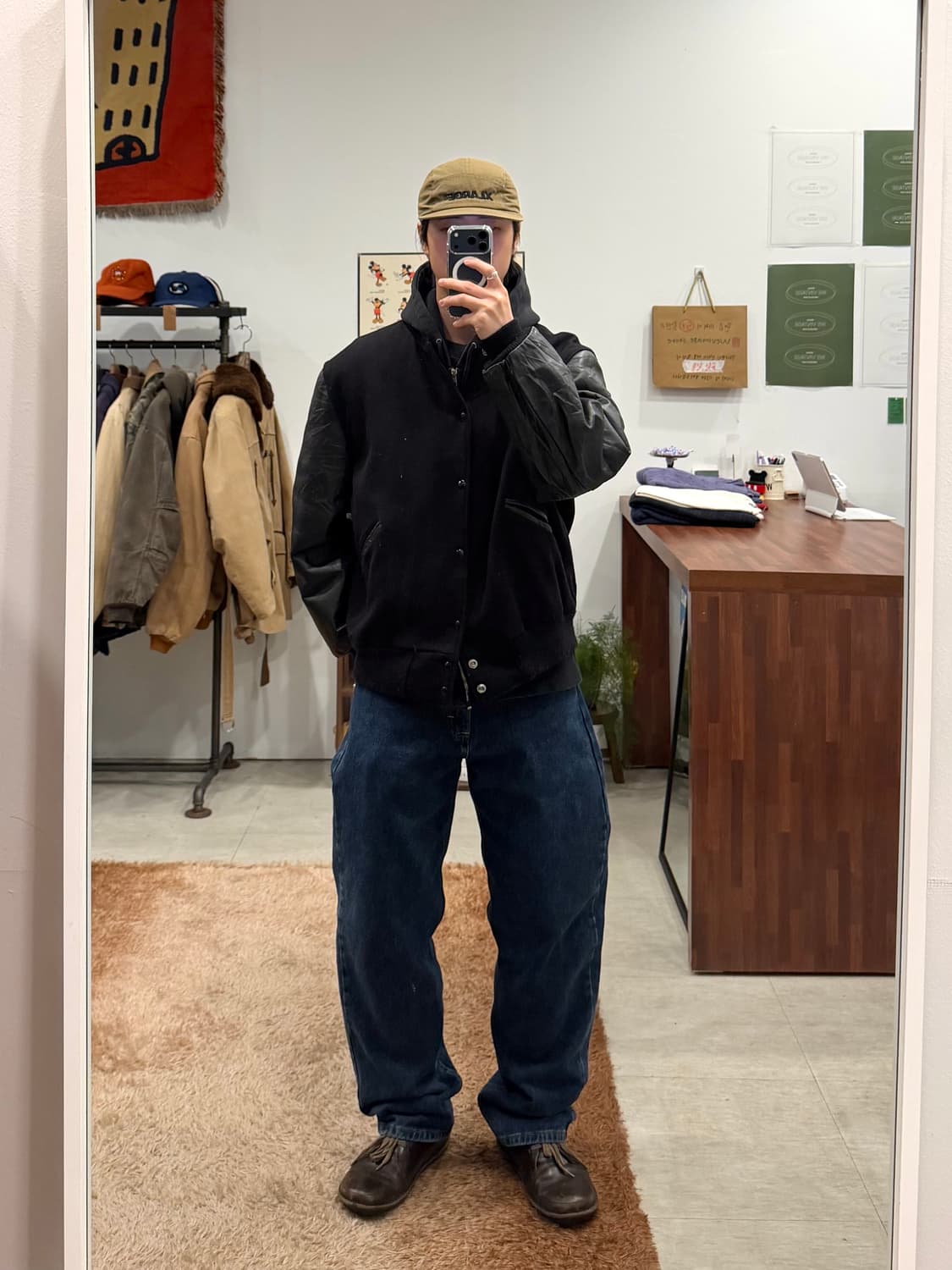 80-90s Butwin 빈티지 레더 울 바시티 자켓 (made in U 상품이미지2