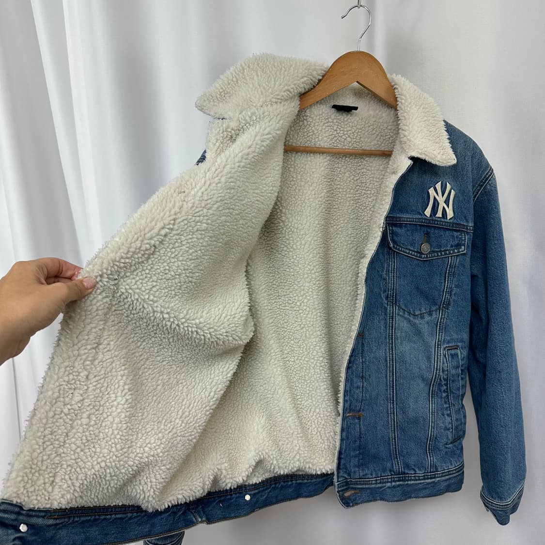   MLB 남성 안감 기모 도톰 데님자켓 100 L 상품이미지9