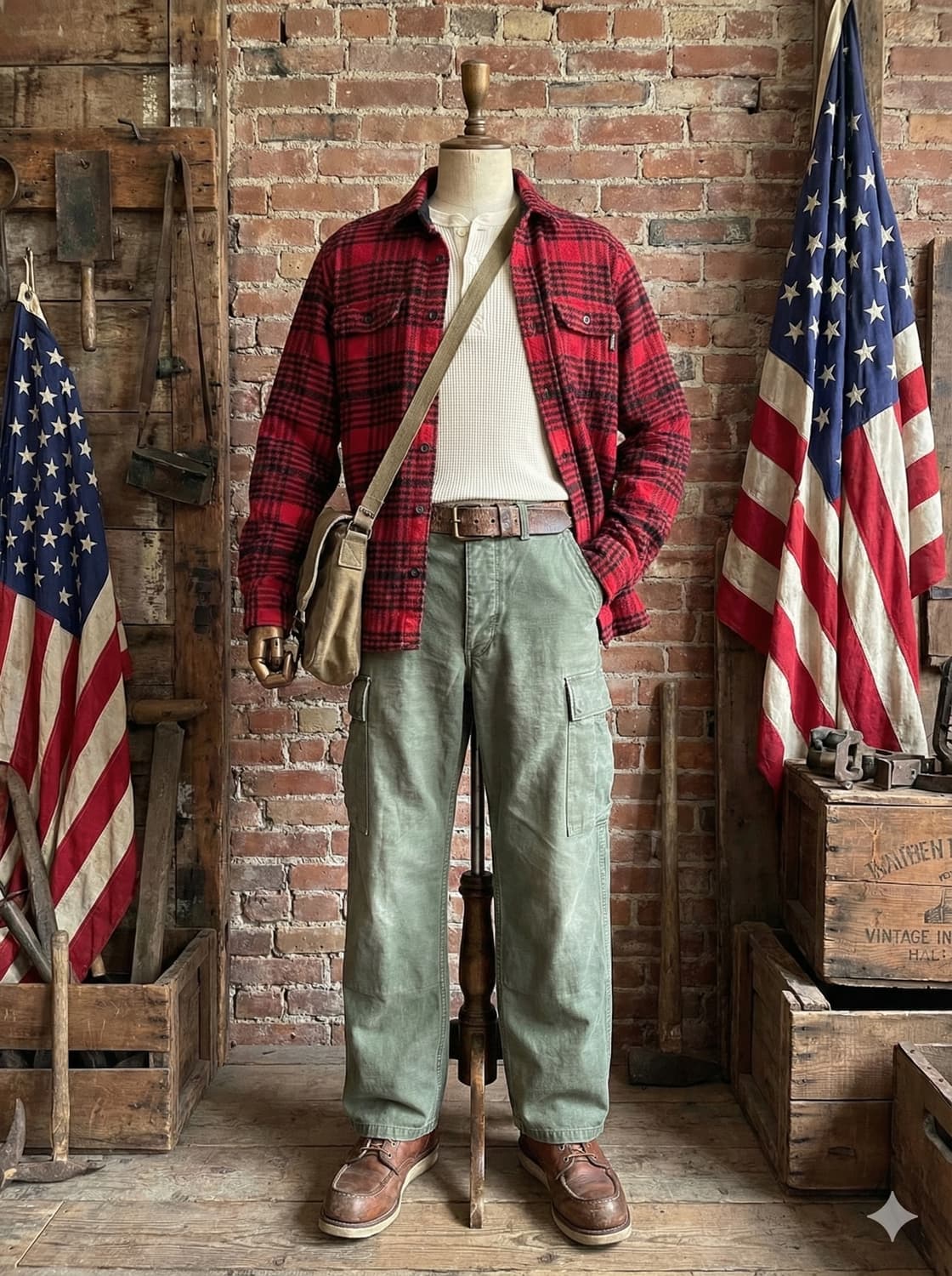 울리치 아메카지 레드 타탄 셔츠 상품이미지2