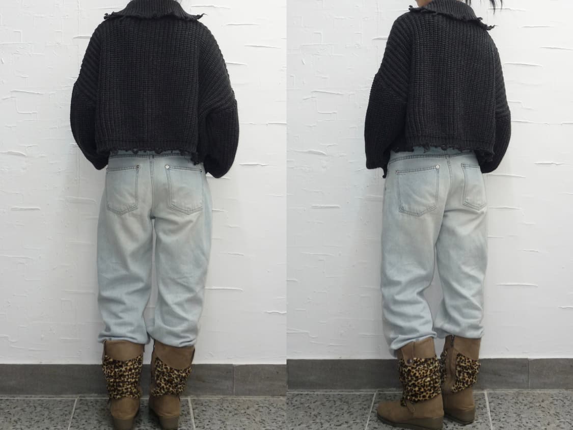 Frayed charcoal knit 상품이미지4