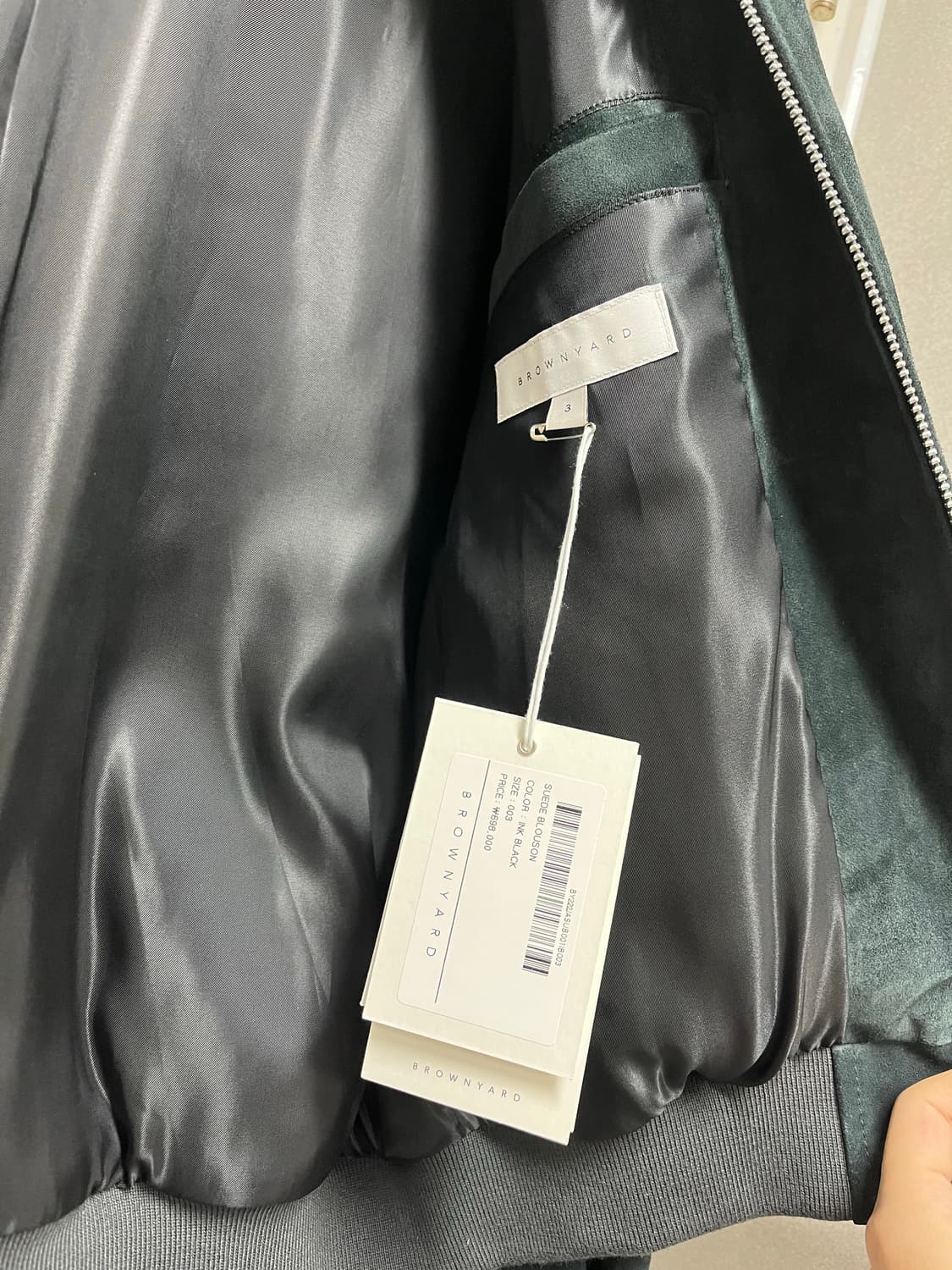 [새제품] 브라운야드 스웨이드 블루종 Ink Black 3 size 상품이미지3