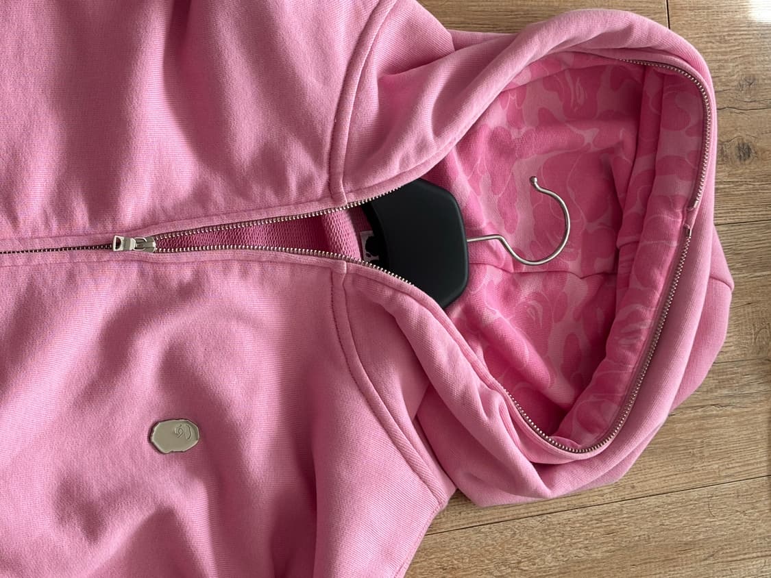 베이프 핑크 카모 후드집업 정품 상품이미지2