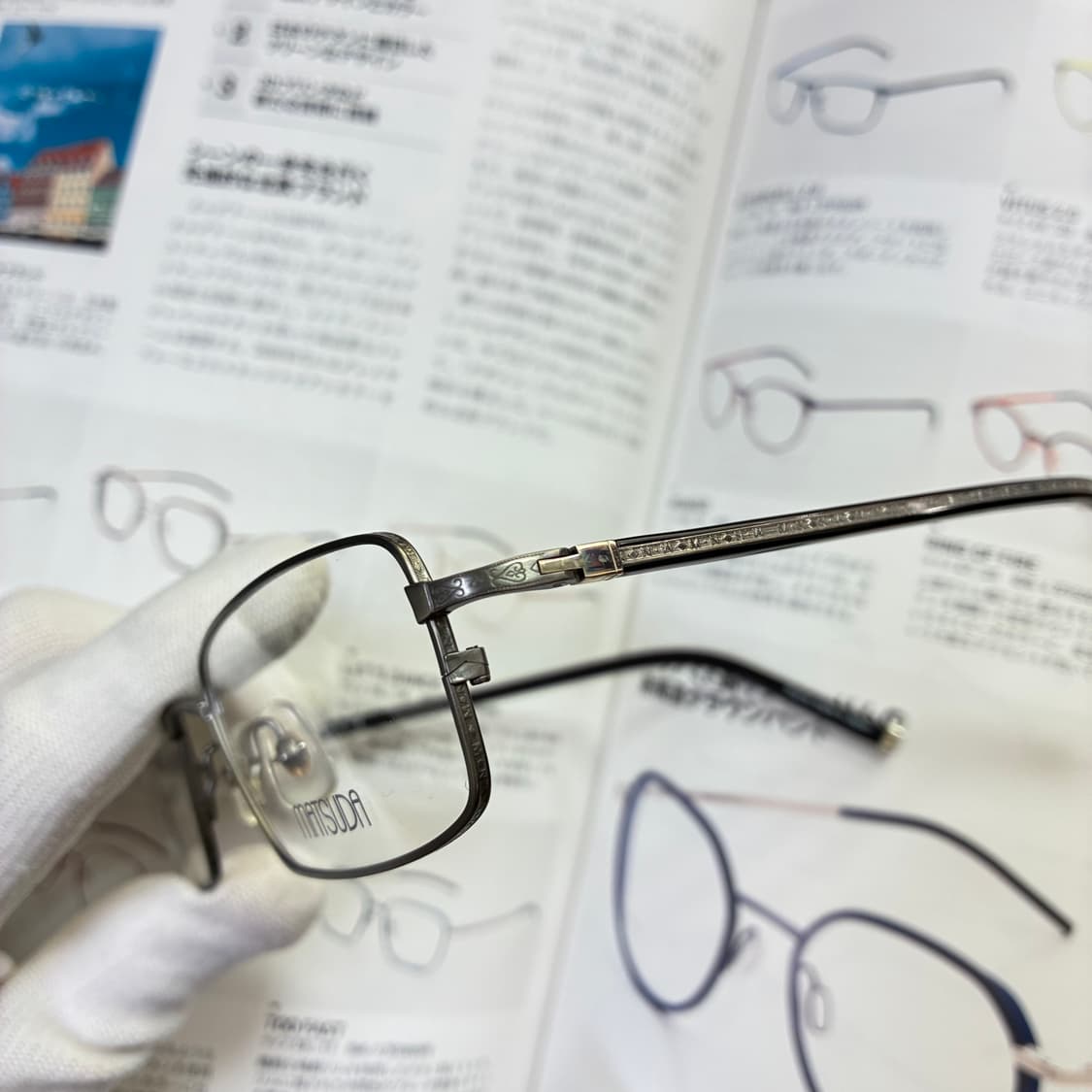 CITIZEN 시티즌 티타늄 골드 일본 안경 상품이미지3