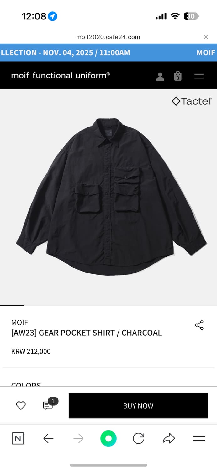 [3] 모이프 셔츠자켓 차콜 상품이미지1