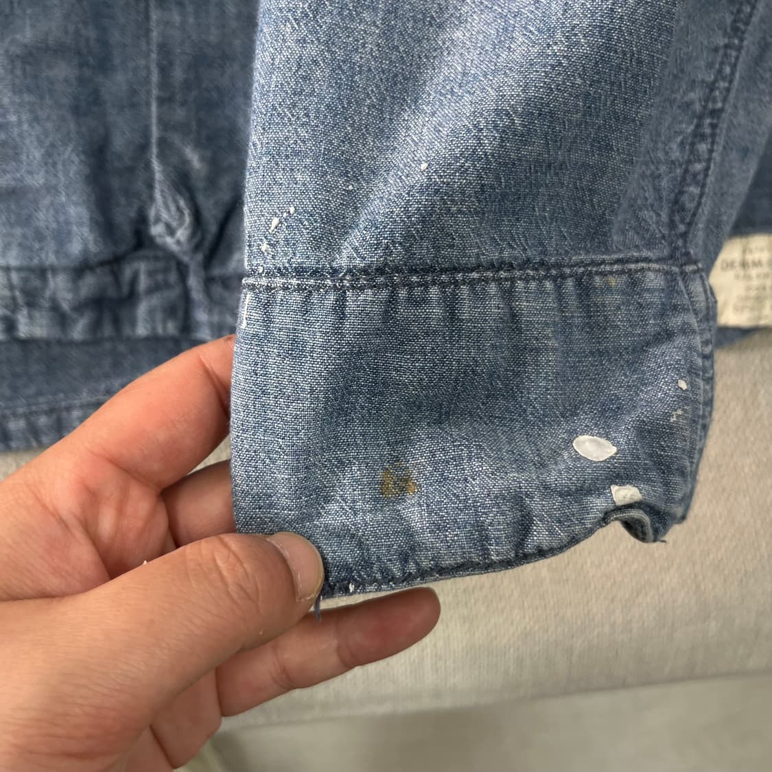 100 폴로 데님 앤 서플라이 페인팅 데님 필드 자켓 상품이미지7