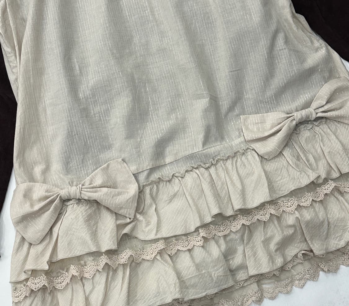 🤎슈슈룬 쇼콜라 코디세트 🤎 리본 레이스 히메갸루 라떼갸루 스퀘어넥 상품이미지5