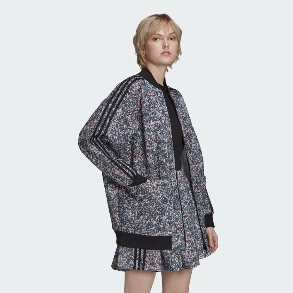 XS) 새상품 아디다스 플라워 롱 봄버 자켓 상품이미지8