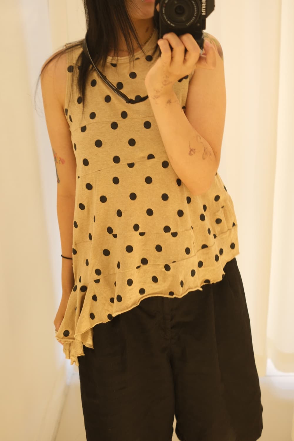 Dot cut-sew sleeveless 상품이미지7