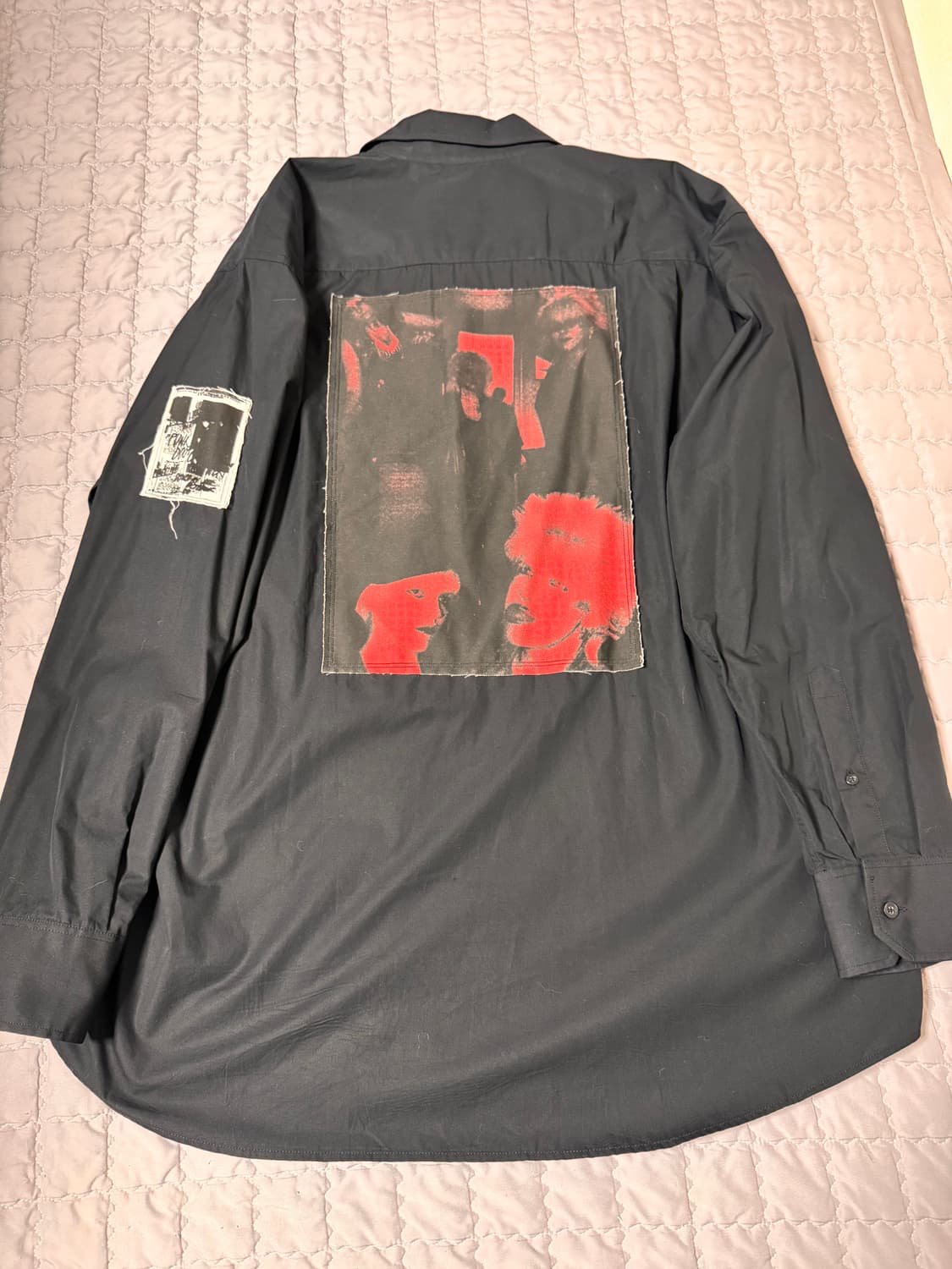 라프시몬스 프레드페리 패치 코튼 셔츠 m  상품이미지4