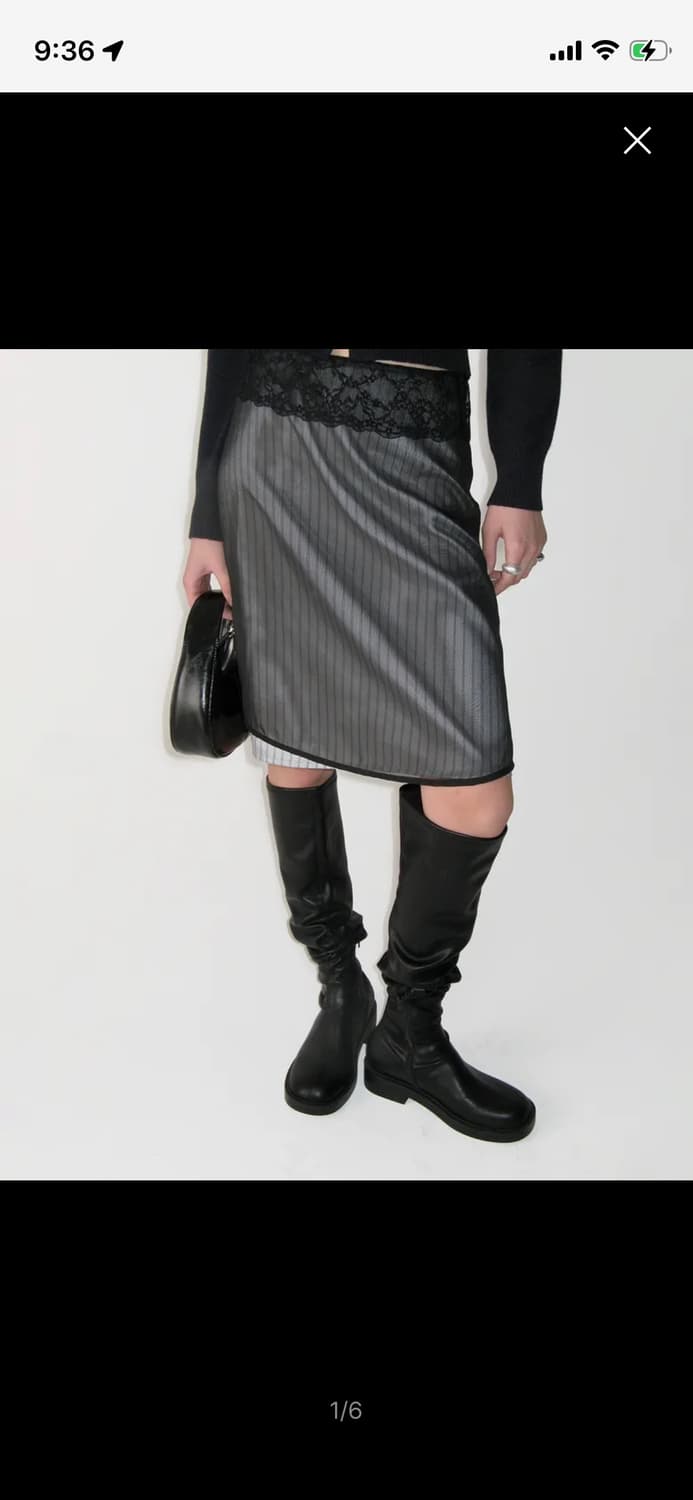 (미개봉 새상품) 썬번프로젝트 Lace Layered Midi Skirt 상품이미지4