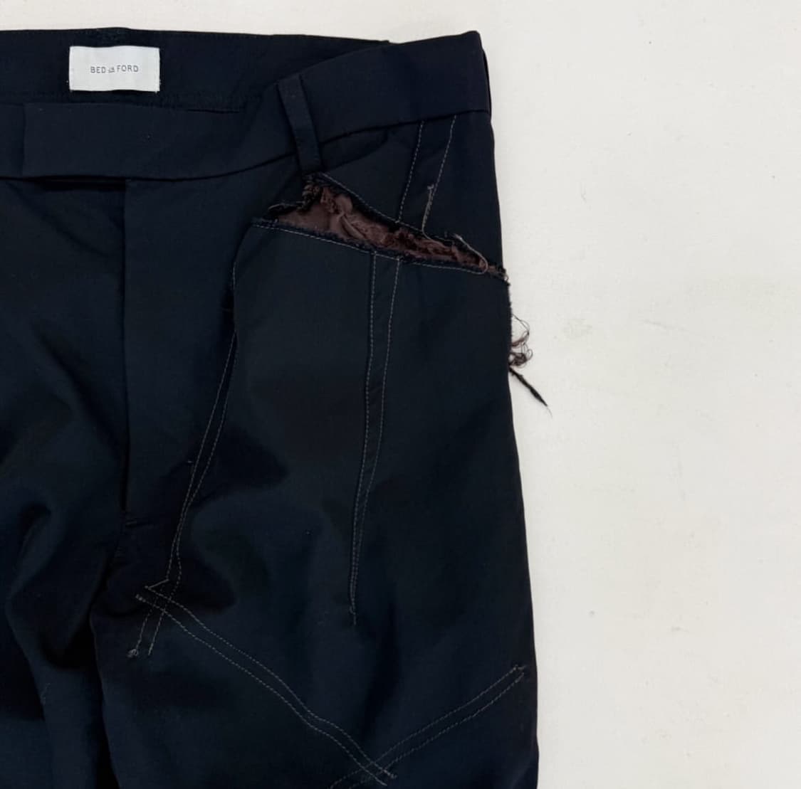 Bed J.w. Ford 스티치 컷 오프 팬츠 상품이미지3