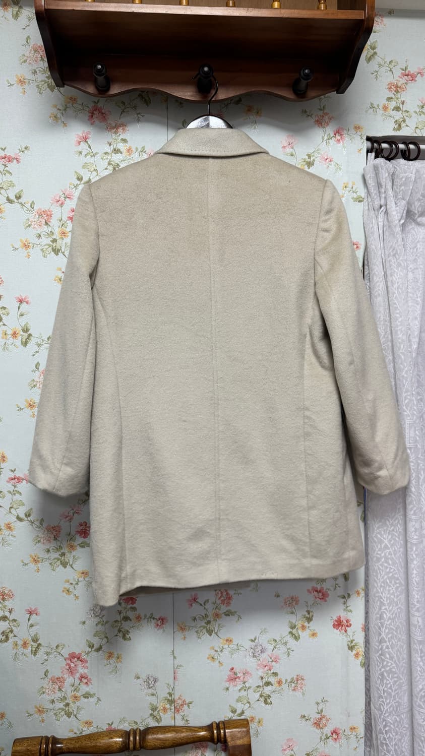 베이지 카라 미디 코트 상품이미지2