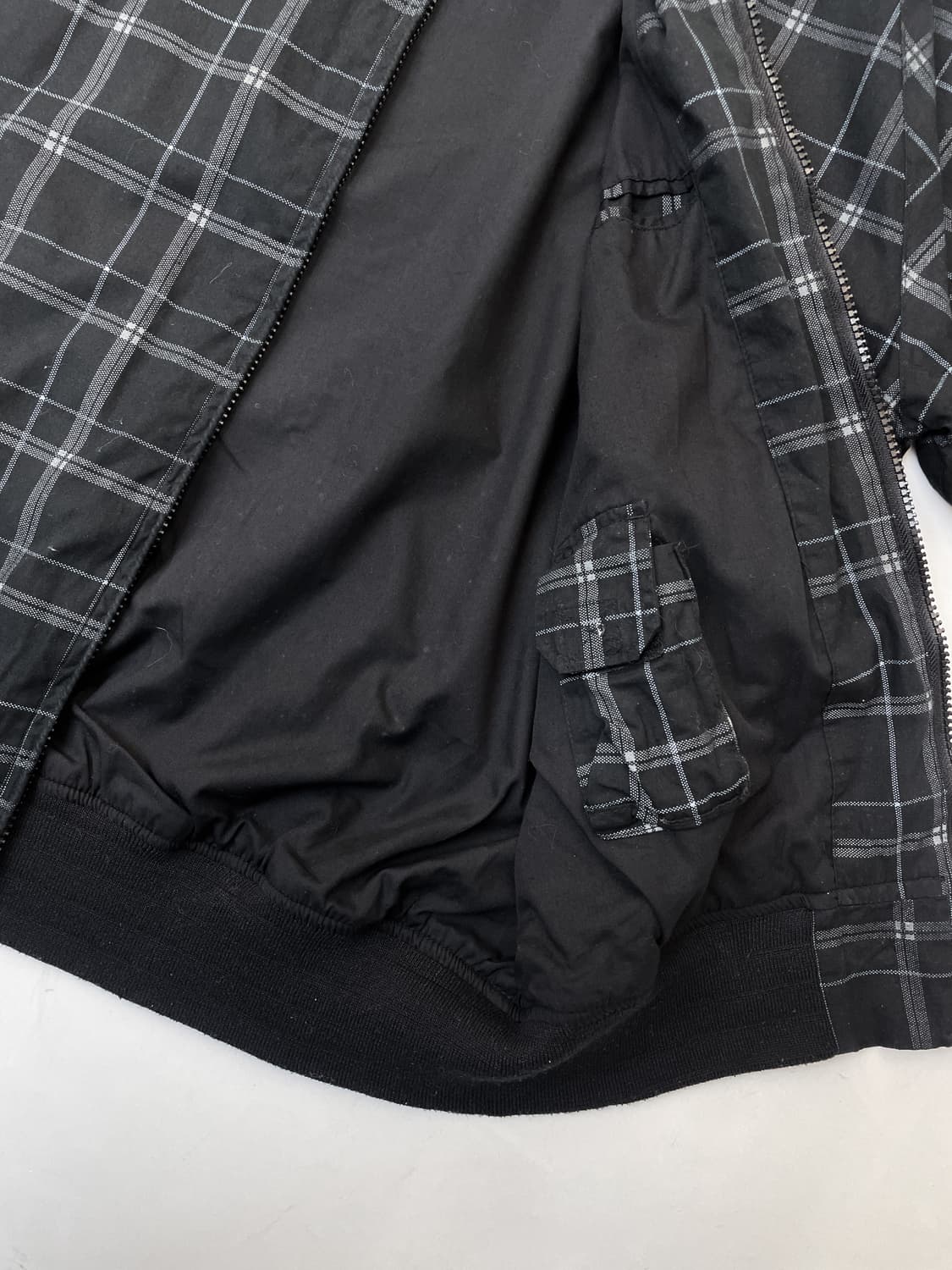 쇼트 뉴욕 체크 집업 블루종 자켓 상품이미지4