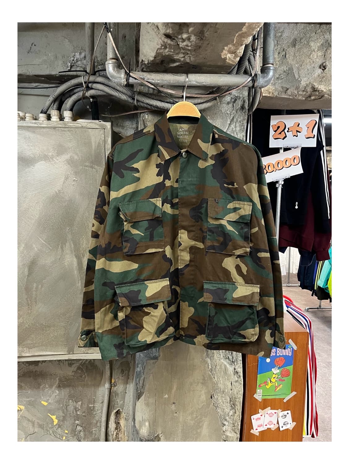 안티 소셜 소셜 클럽 포켓 카모 자켓 L #csz3673 상품이미지1