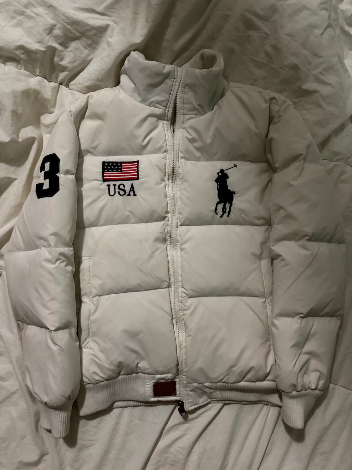 폴로 빅포니 USA 패딩 화이트 M 상품이미지1