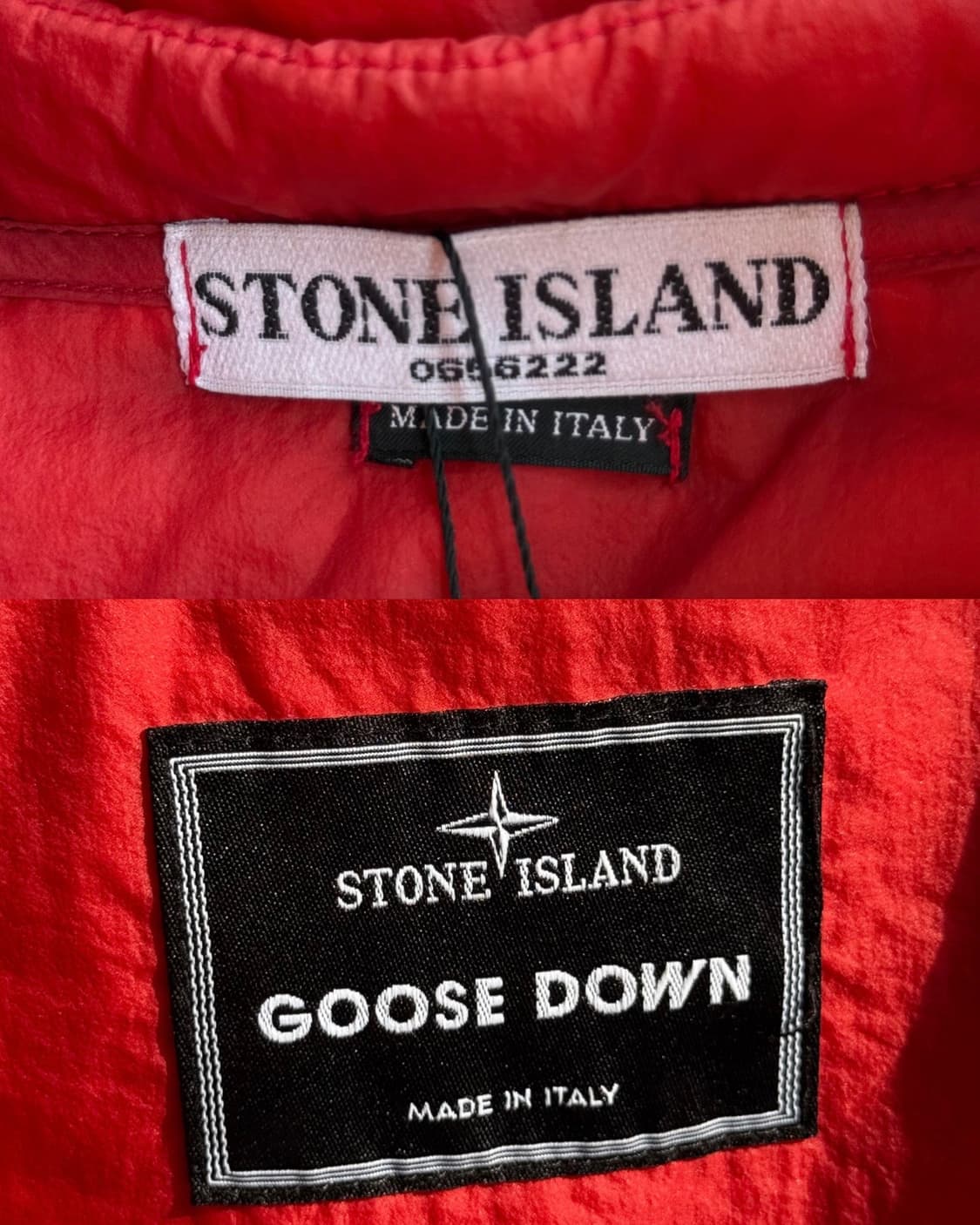 STONE ISLAND mesh badge red puffer 자켓 상품이미지9