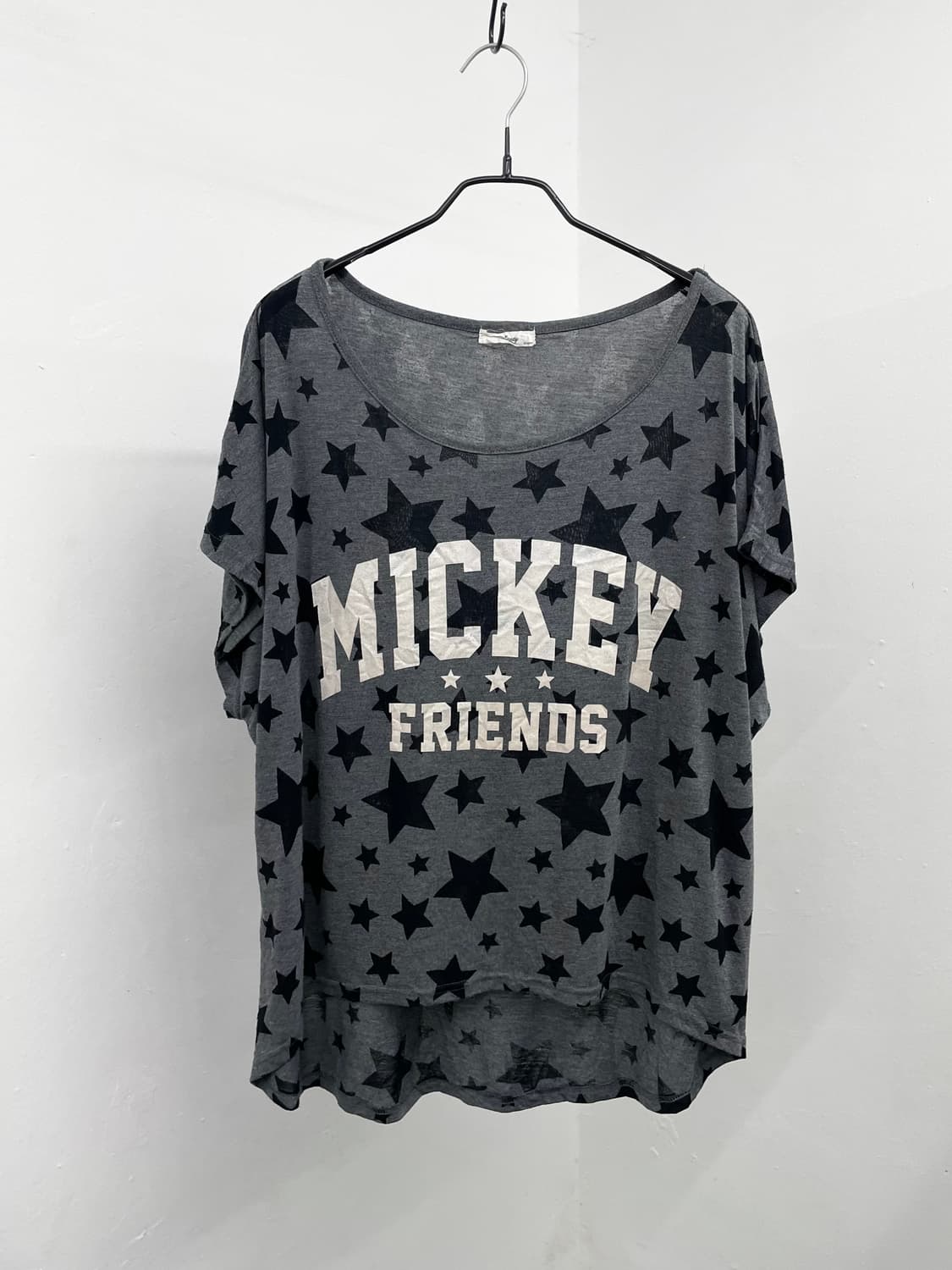 갸루 스타 루즈 레터링 탑 상품이미지4