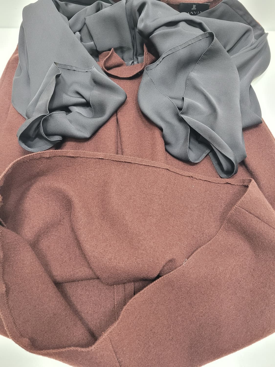 LANVIN 한섬 랑방 실크 배색 울 캐시미어 원피스 / 여 82
 상품이미지7