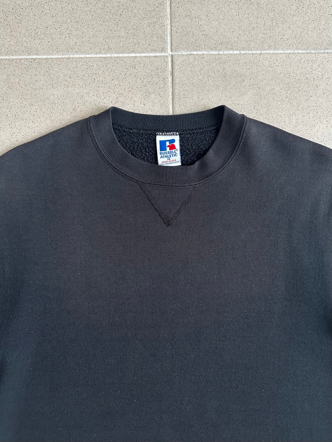 90s 빈티지 러셀 스웻셔츠 블랙 M USA 상품이미지4