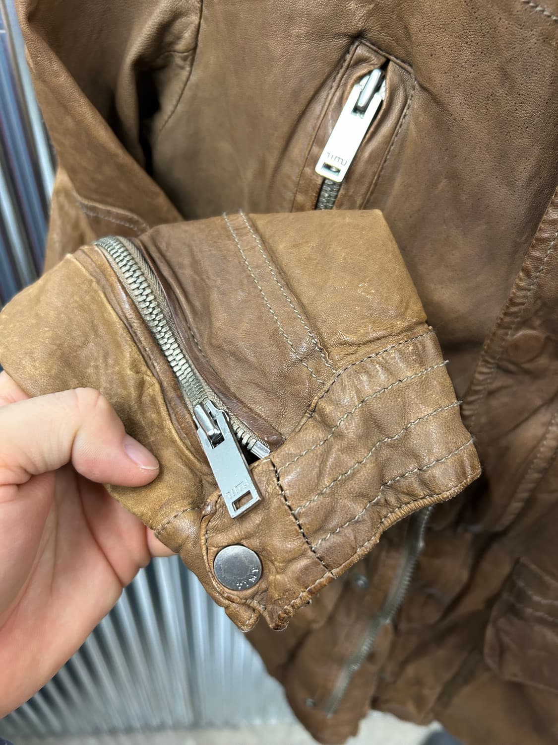 TIME 브라운 양가죽 자켓 상품이미지10