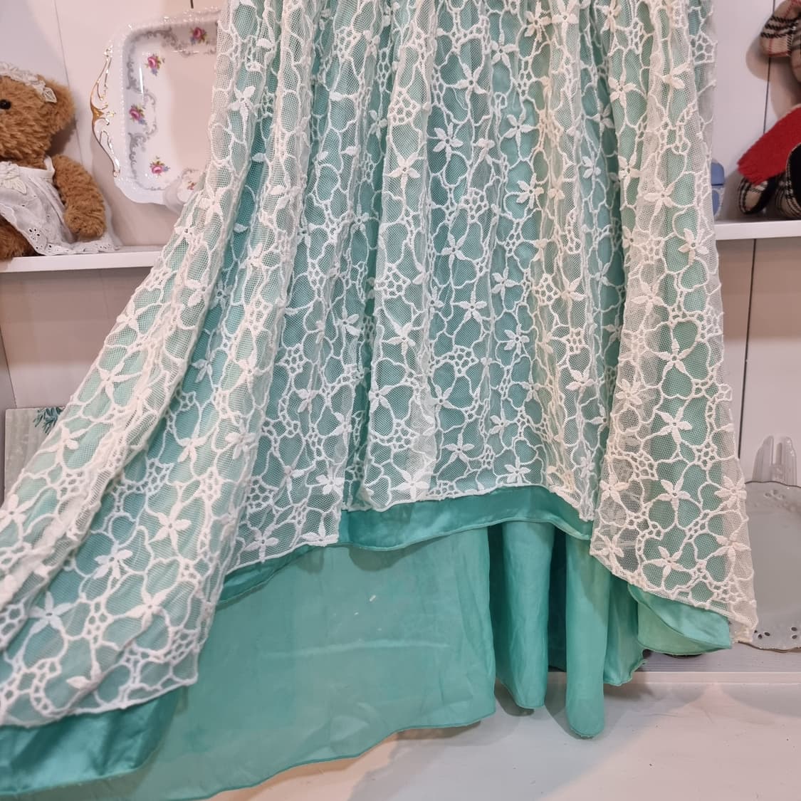 (LIZ LISA/리즈리사) 민트 레이스 리본 원피스 상품이미지3