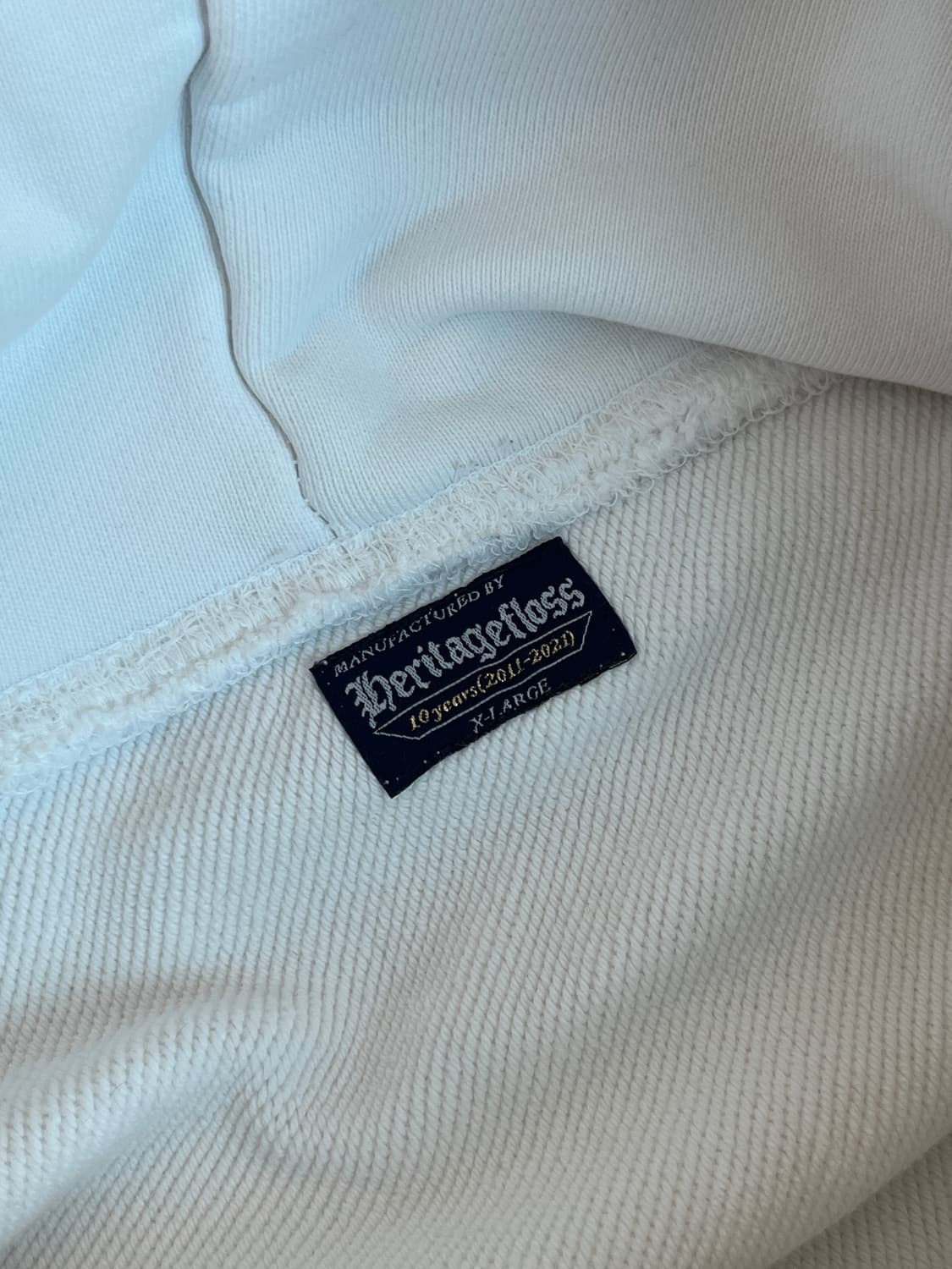 헤리티지플로스 221 리버스 후디 화이트 reverse hoodie XL 상품이미지5