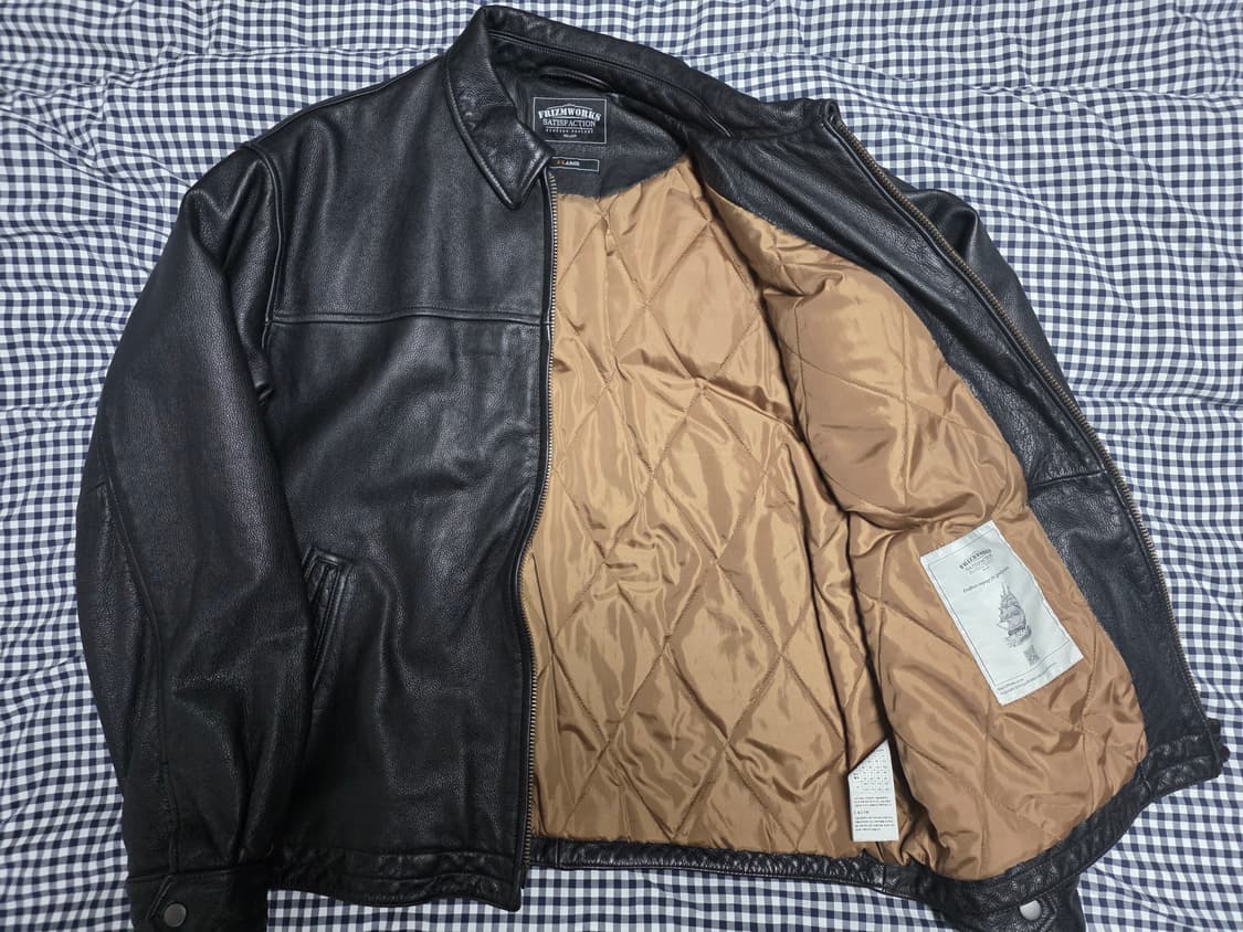 프리즘웍스 소가죽 자켓 블랙 XL 상품이미지2