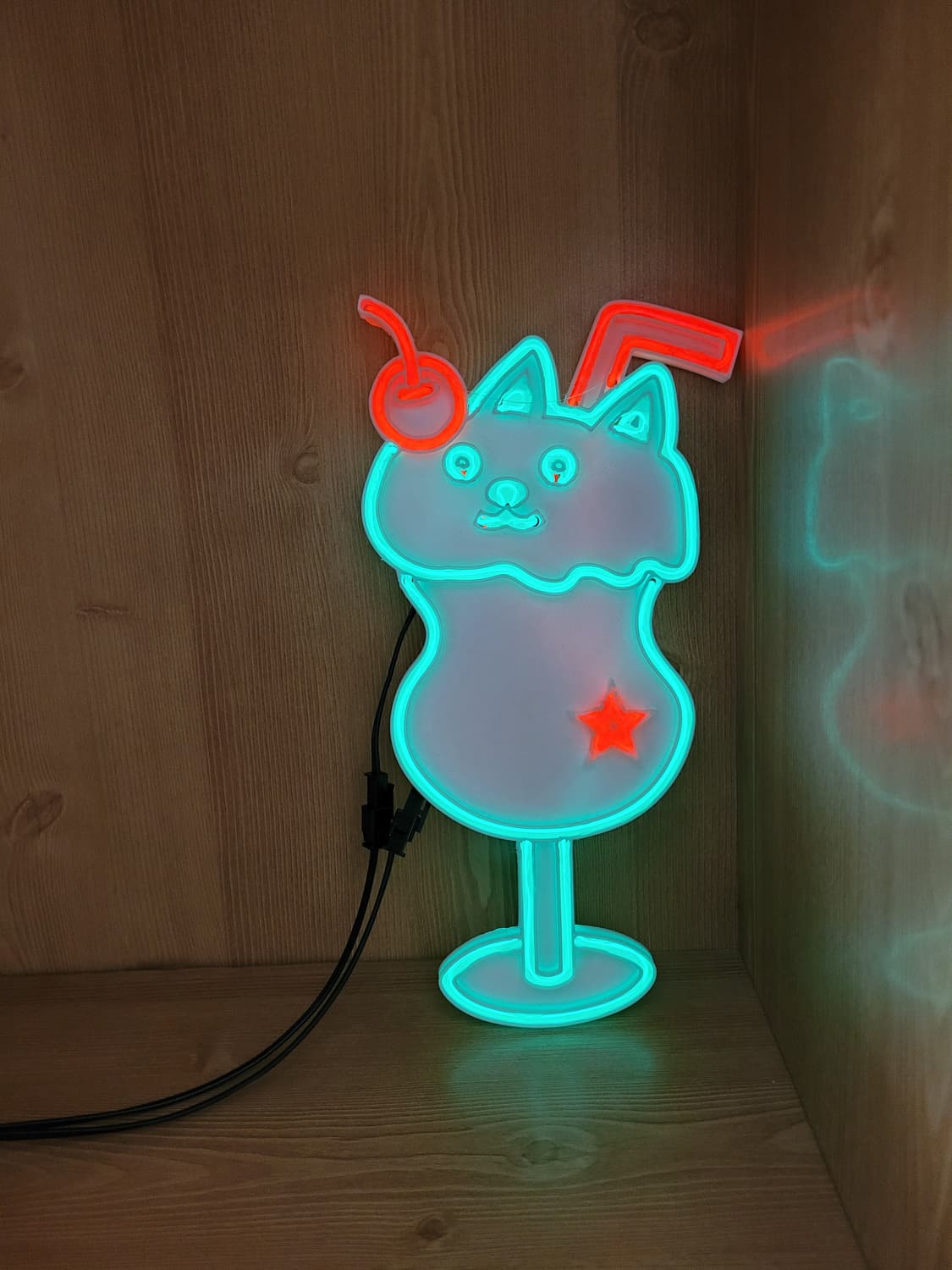 고양이 메론소다 네온사인 led 램프 무드등 상품이미지5