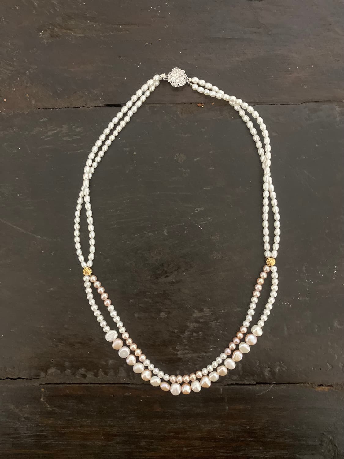 2Line Fresh Water Pearl Silver 상품이미지1