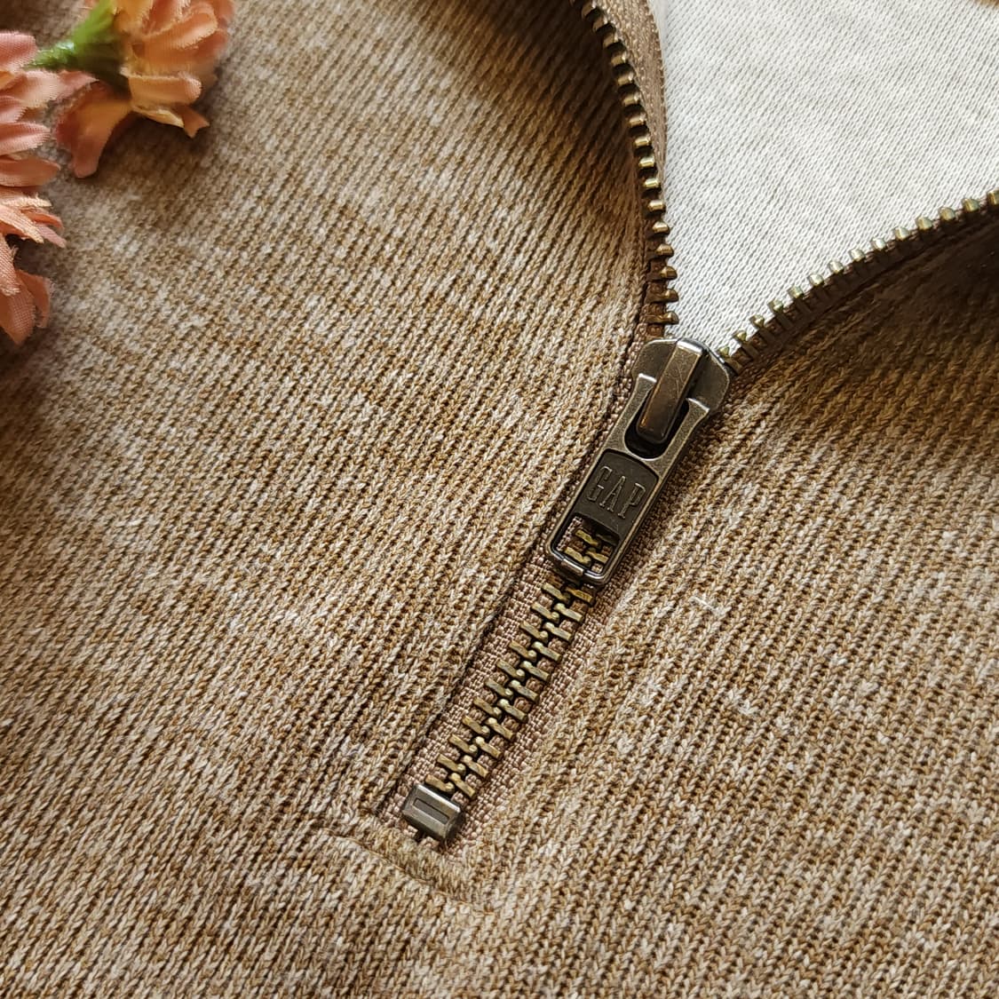 90s 올드갭 하프집업 풀오버 코튼니트 L 상품이미지6