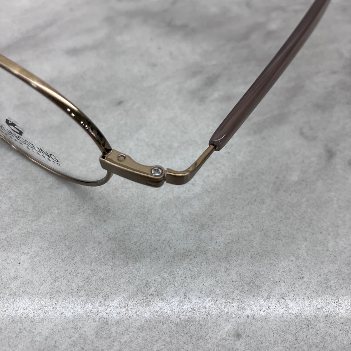 C32 경성 京城 어제 1919 엔틱 골드 오벌 메탈테 안경 상품이미지2