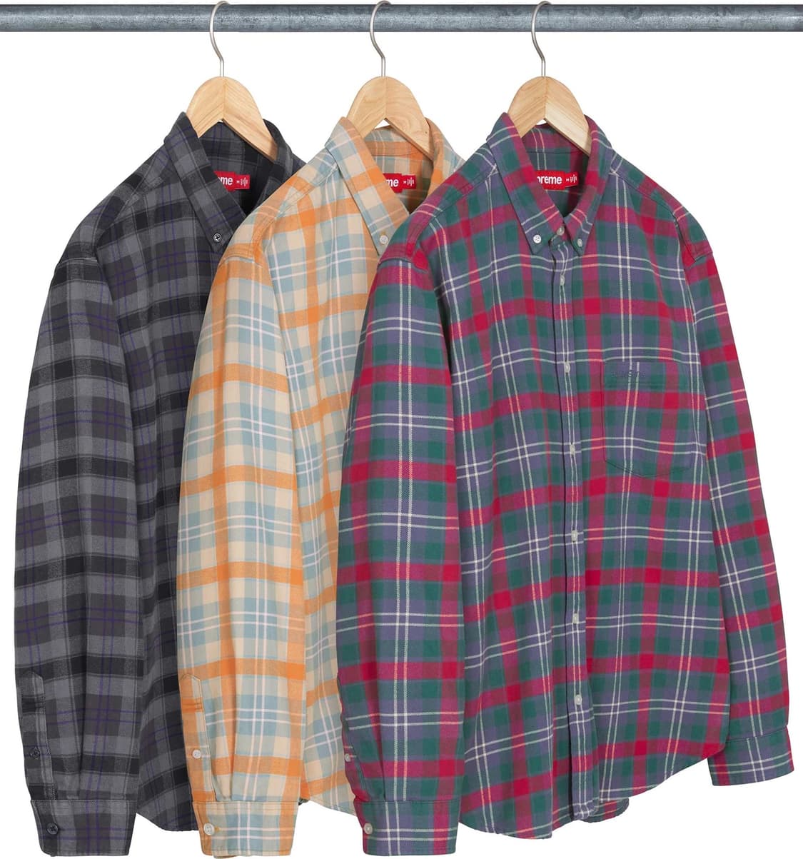 supreme Plaid Flannel Shirt 상품이미지4