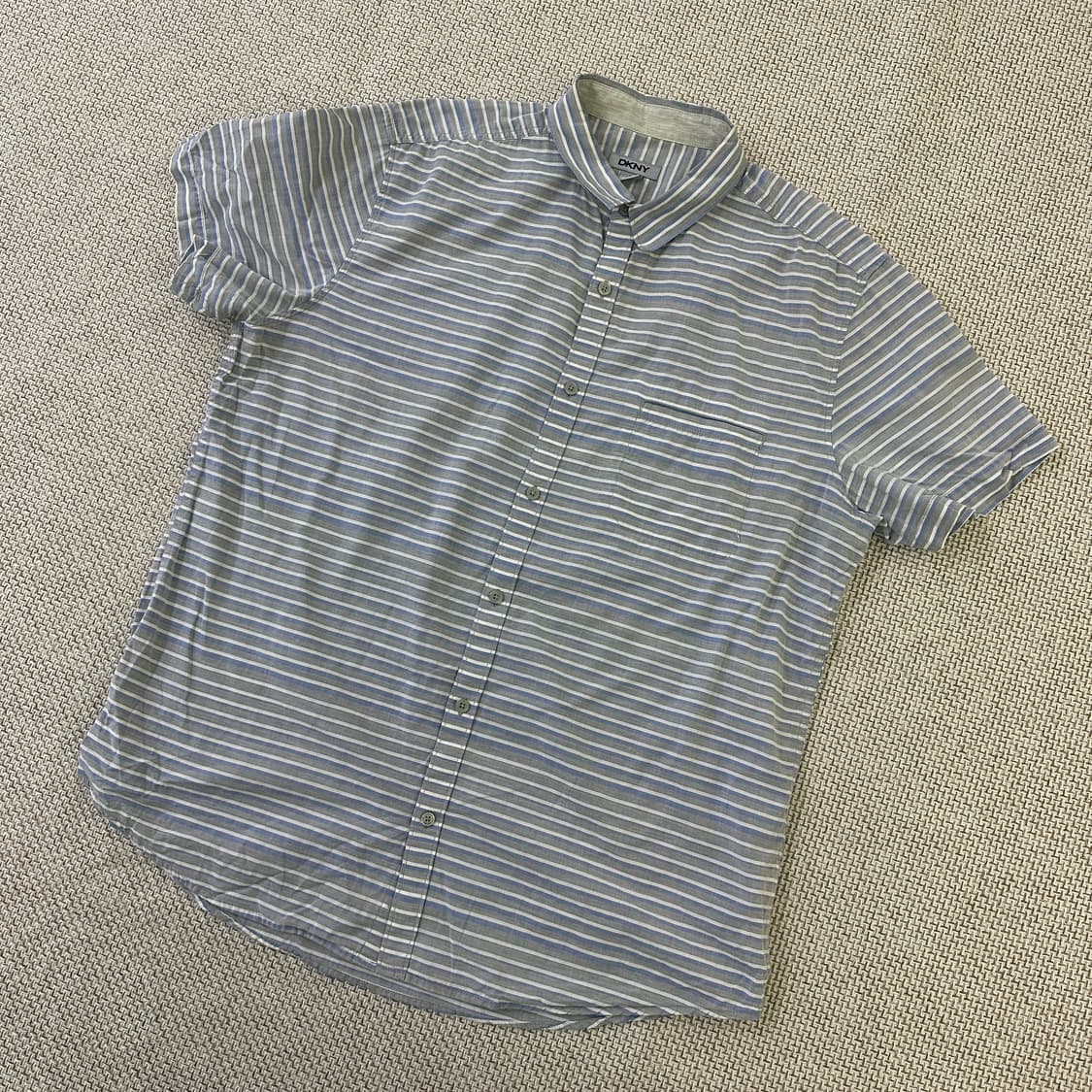 XL DKNY 스트라이프 반팔 셔츠 0407D 상품이미지1