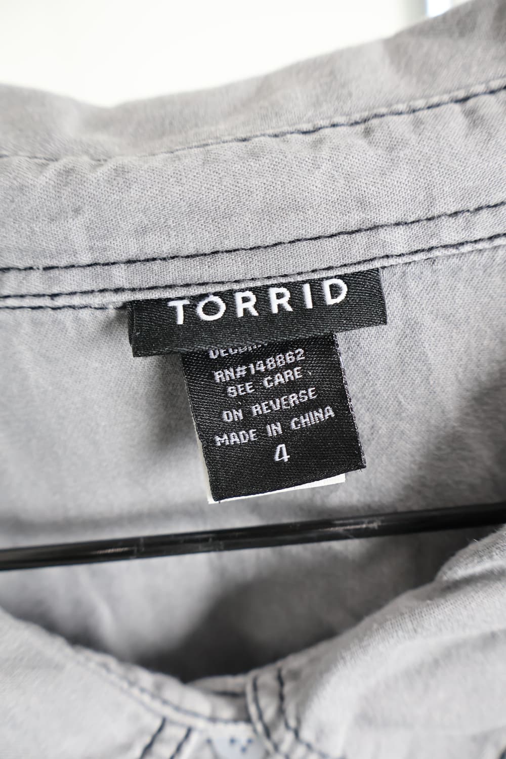 TORRID Washed Gray Utility Shirt 상품이미지3