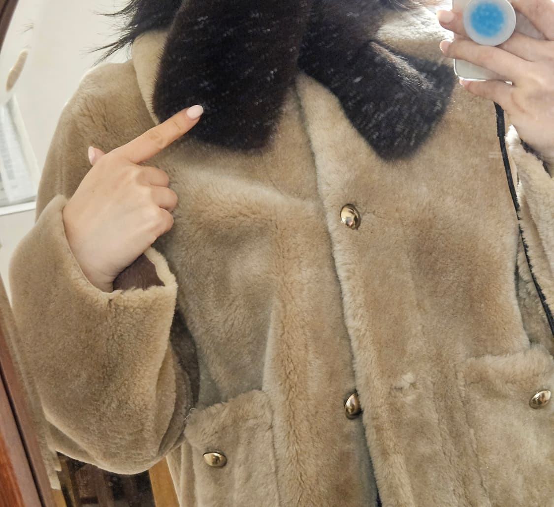 코펜하겐 플래티넘 양면 통밍크 머플러 브라운 상품이미지7