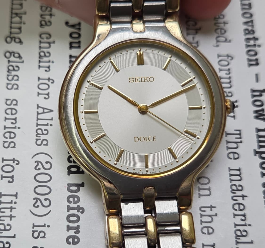 빈티지 세이코 돌체 오리지널 동심원 다이얼 슬림쿼츠 브레이슬릿 ver. 상품이미지1