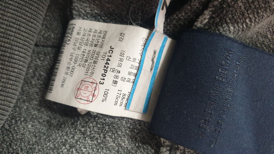 Juun.J 워싱 그레이 후드티m 상품이미지6