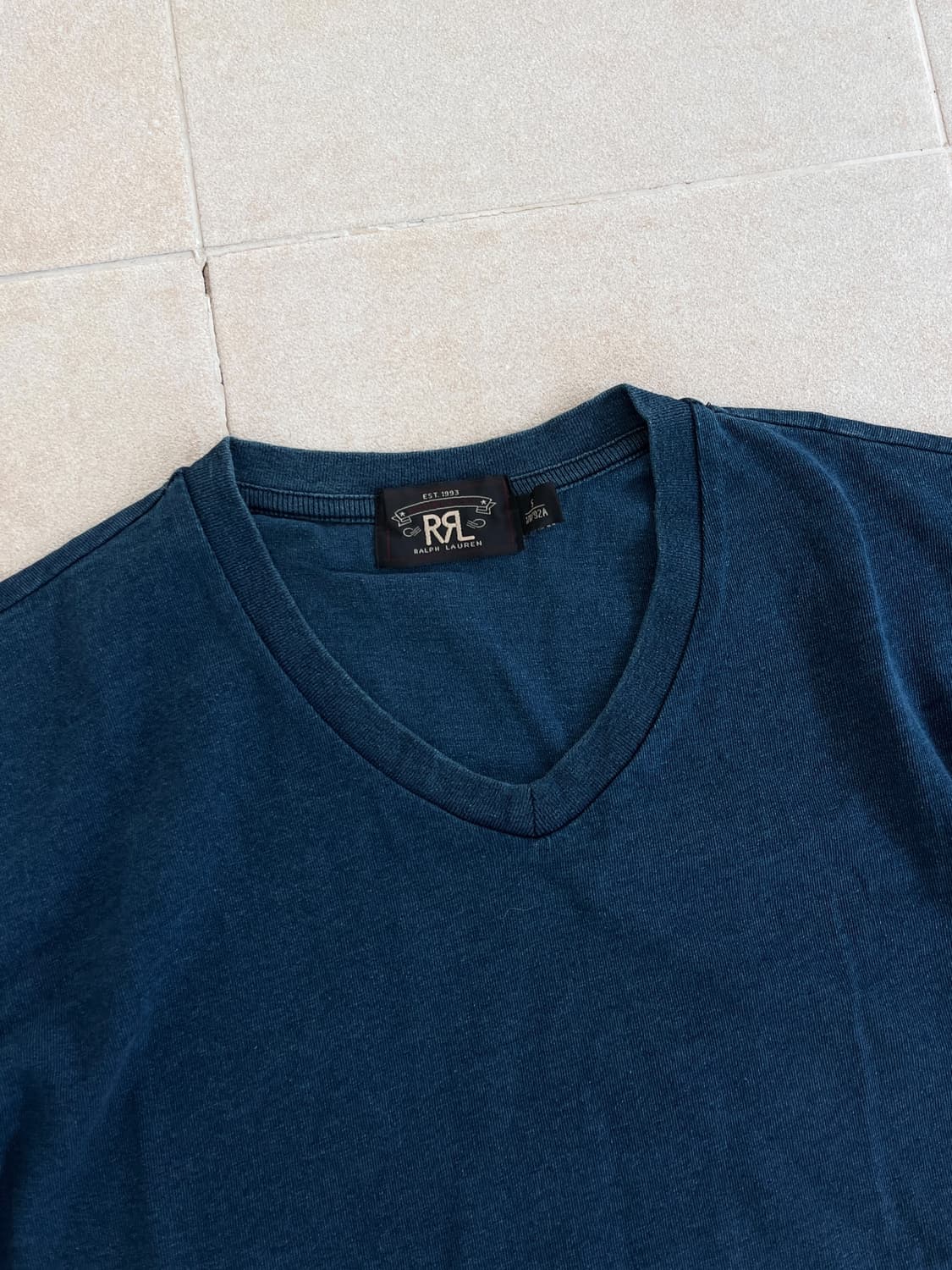 Double RL indigo v neck t shirt 상품이미지3
