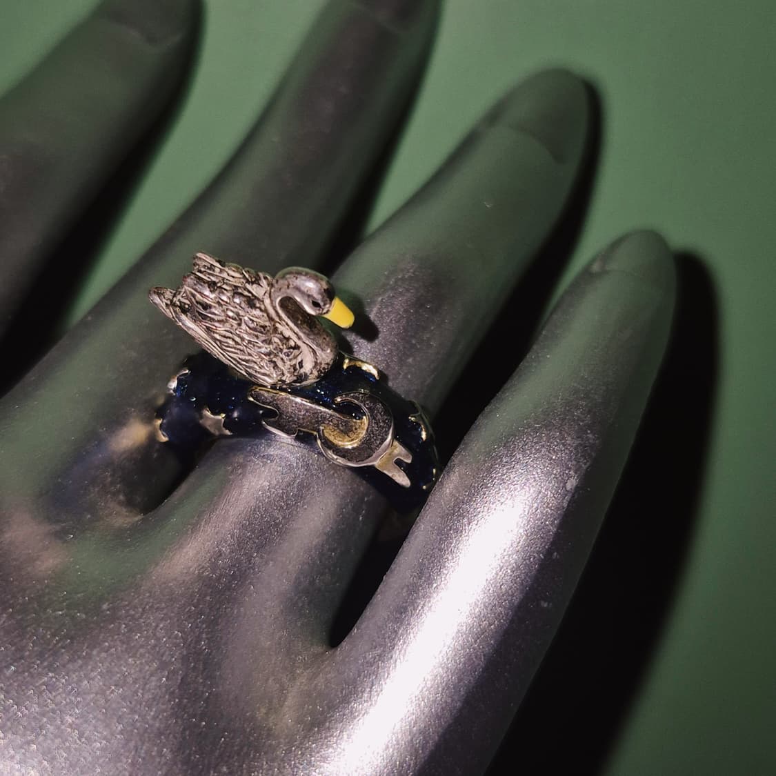 일본 가글 핸드메이드 밤하늘 백조 반지 상품이미지6