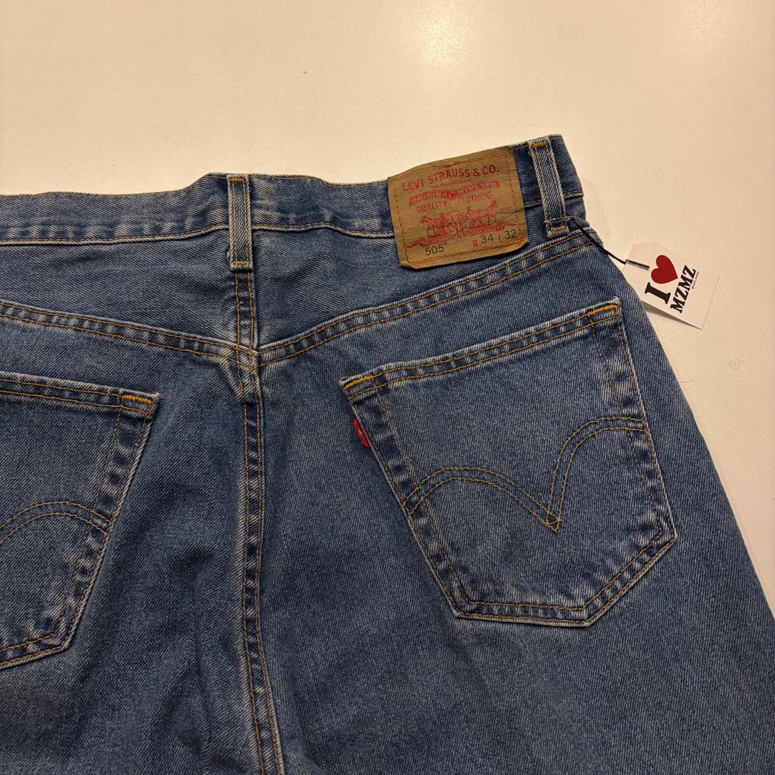 [34x32] 리바이스 505 레귤러 데님 팬츠 청바지 C895 상품이미지3