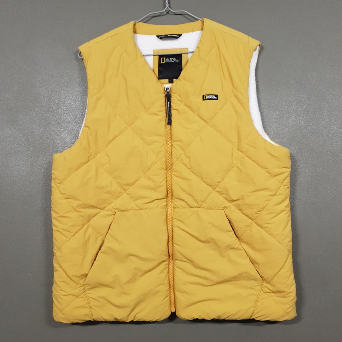 내셔널지오그래픽 신형 21FW 플리스 안감 패딩 조끼 베스트 머스타드 L 상품이미지1