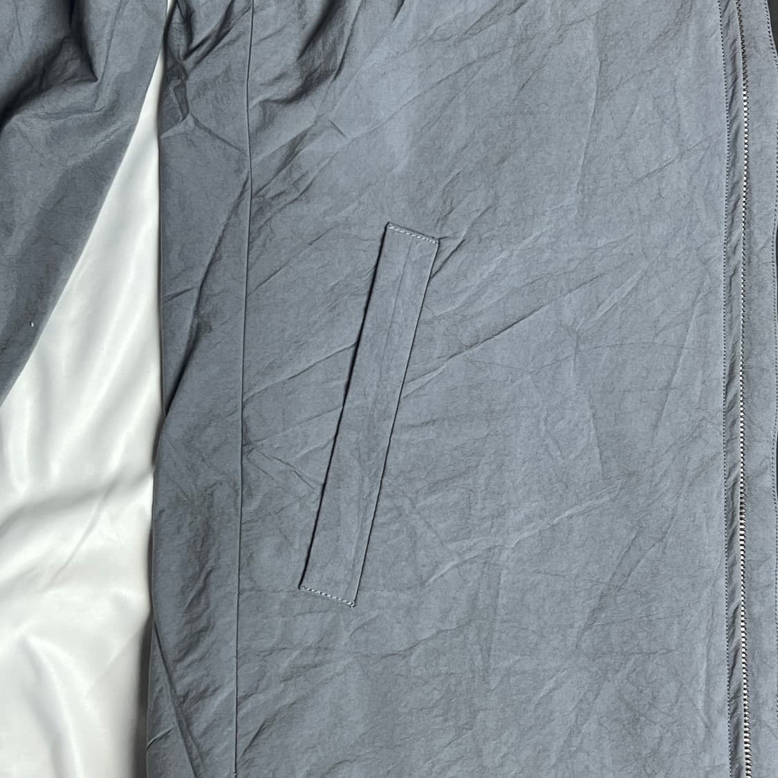 립 반 윙클 비대칭 염축가공 스윙 탑 블루종 상품이미지7