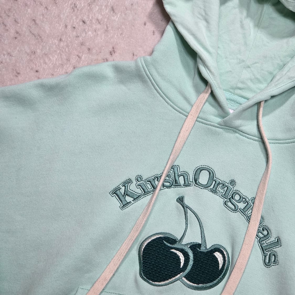 키르시 오리지날 크롭 민트 후드티 상품이미지2