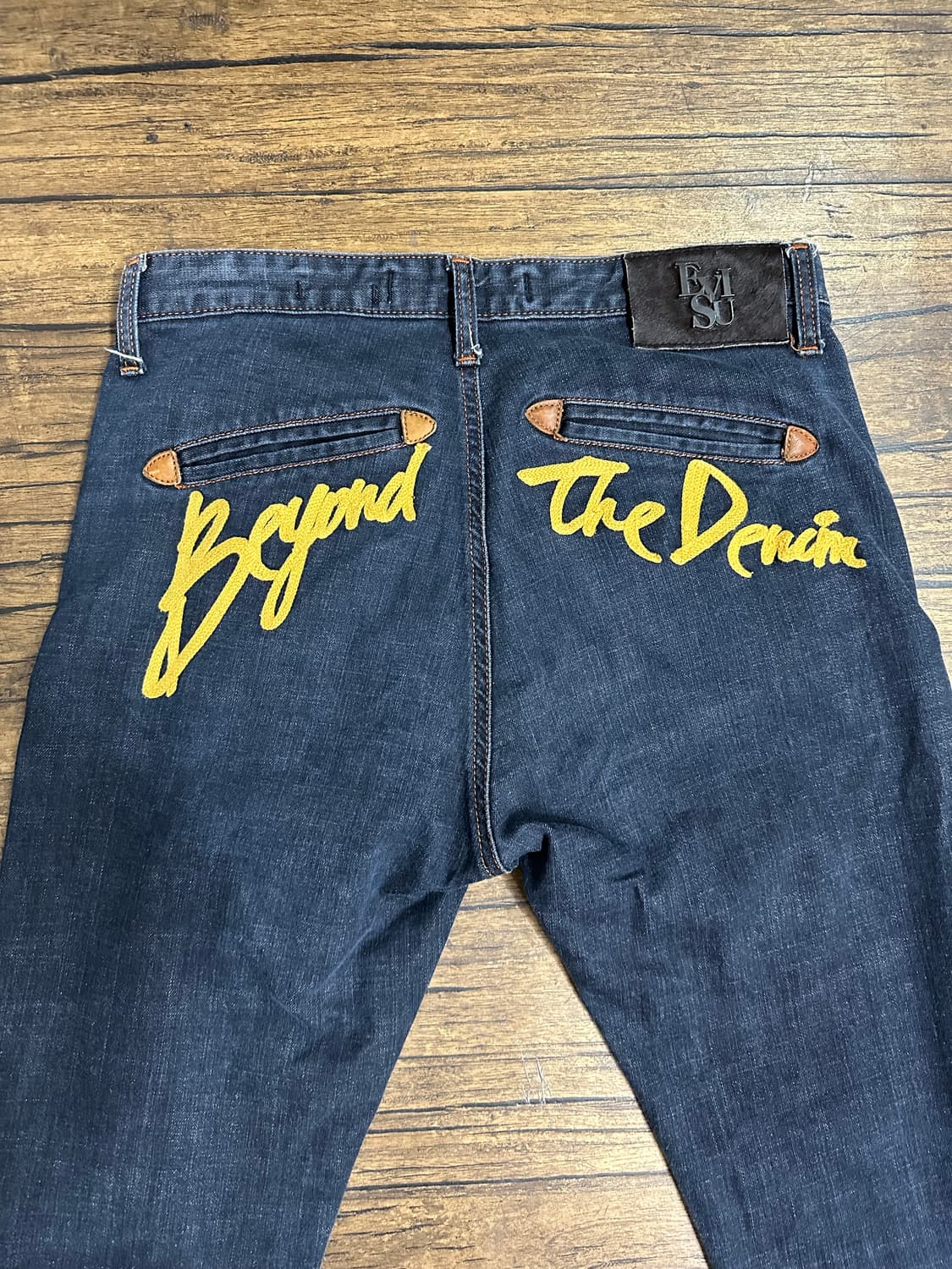 EVISU 슬림 스트레이트 청바지 오렌지 스티치 30사이즈 Y2K 상품이미지5