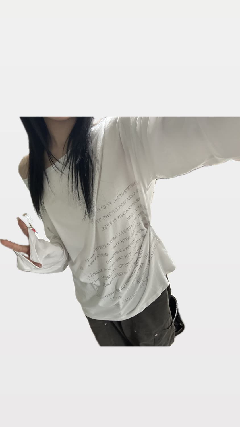 tempt 원숄더 오프숄더 티셔츠(맨뒷착샷 상품이미지6