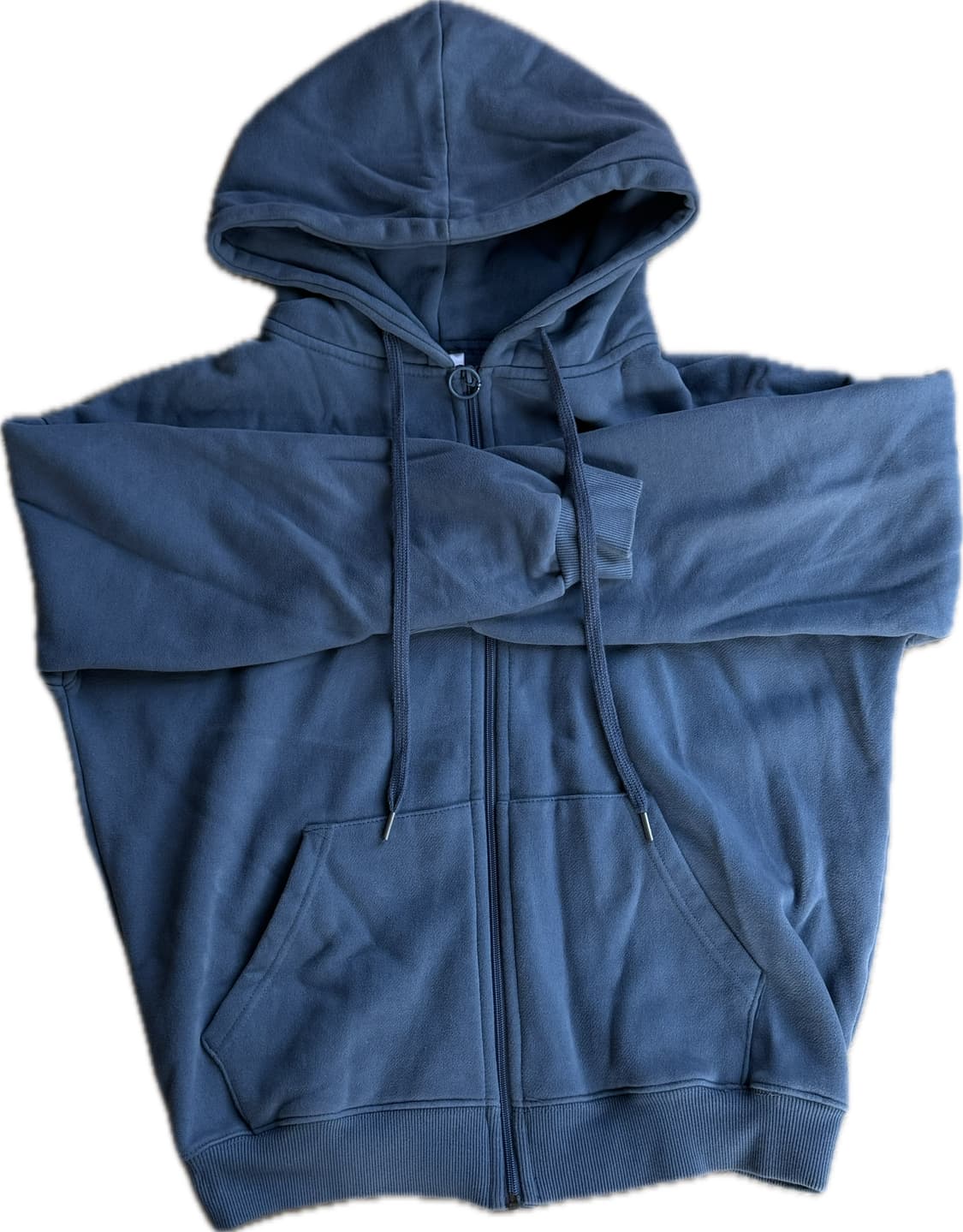 하늘색 기모 후드집업 상품이미지1